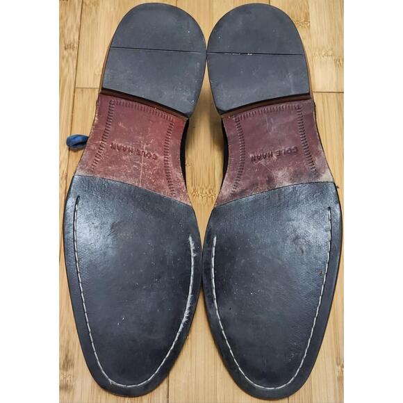 Cole Haan Williams Saddle II 4 Eyelet Oxford Blue Brown Shoes C21808 Men's 10.5 - Picture 11 of 11